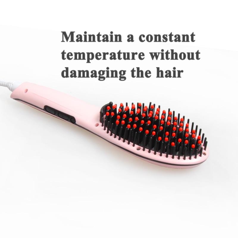 Hair Straightener Brush - Heated Professional Brush